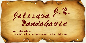 Jelisava Mandoković vizit kartica